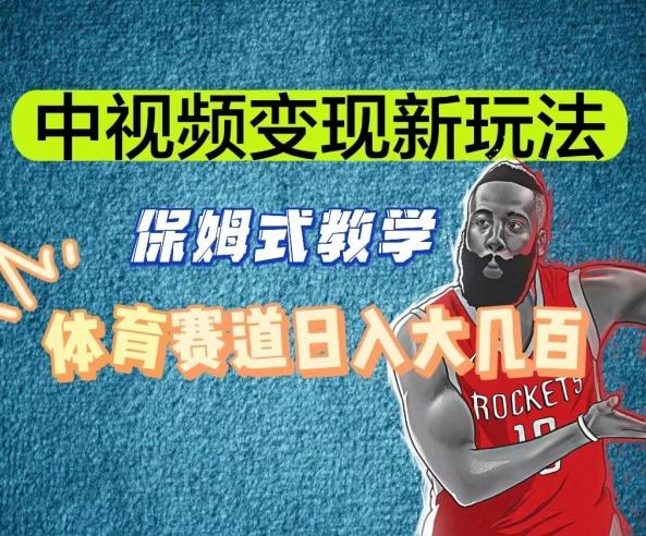 中视频变现新玩法，体育赛道日入大几百【揭秘】-蚂蚁汇资源分享项目网
