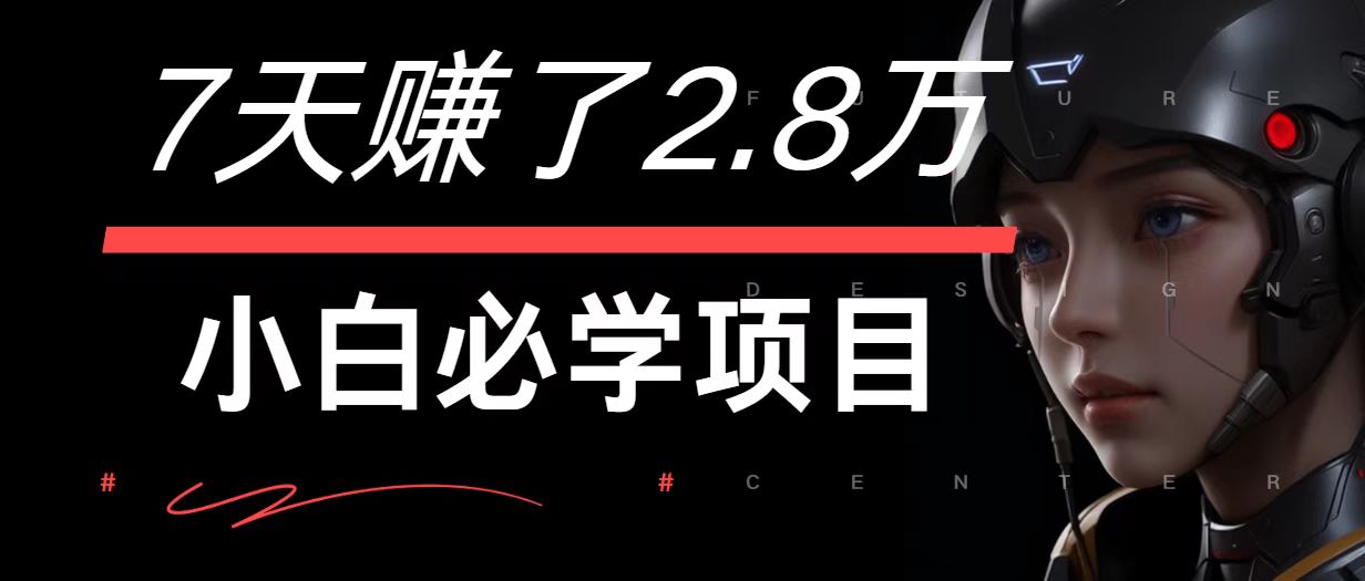 7天赚了2.8万！每单利润最少500+，轻松月入7万+小白有手就行-蚂蚁汇资源分享项目网