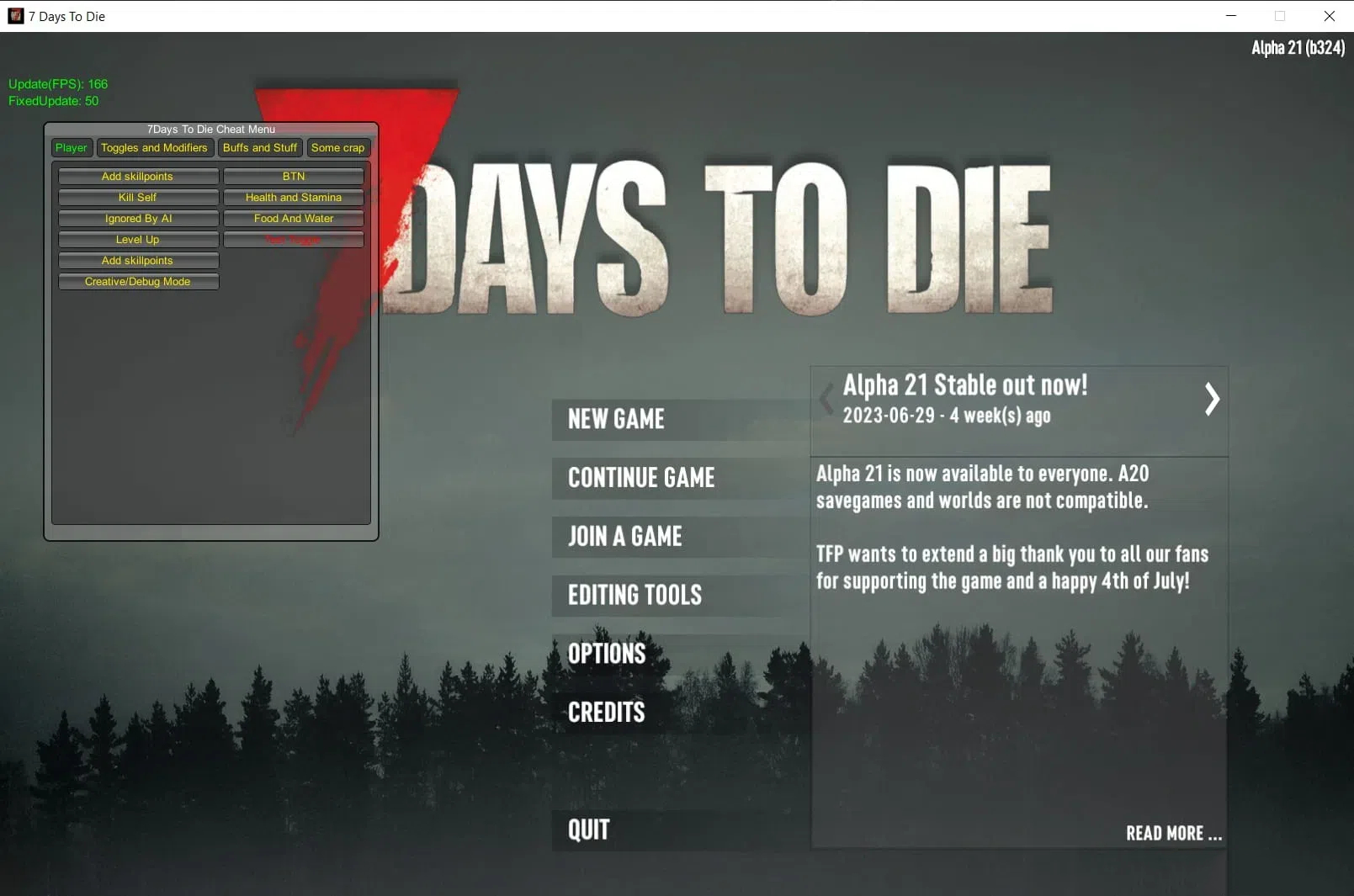 7 Days to Die 七日杀多功能修改器 v1.1.3.105 免费版-蚂蚁汇资源分享项目网