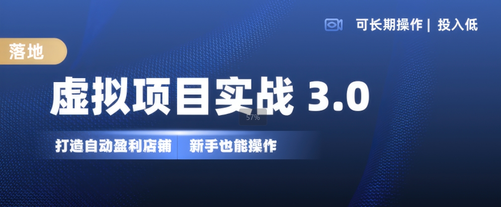 虚拟项目实战3.0，打造自动盈利店铺，可长期操作投入低，新手也能操作-蚂蚁汇资源分享项目网