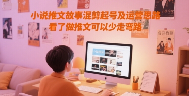 小说推文故事混剪起号及运营思路，看了做推文可以少走弯路-蚂蚁汇资源分享项目网