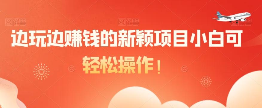 边玩边赚钱的新颖项目小白可轻松操作！-蚂蚁汇资源分享项目网