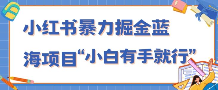 小红书暴力掘金蓝海项目，轻松日入1000+、小白有手就行（附新引流方法，不违规）-蚂蚁汇资源分享项目网