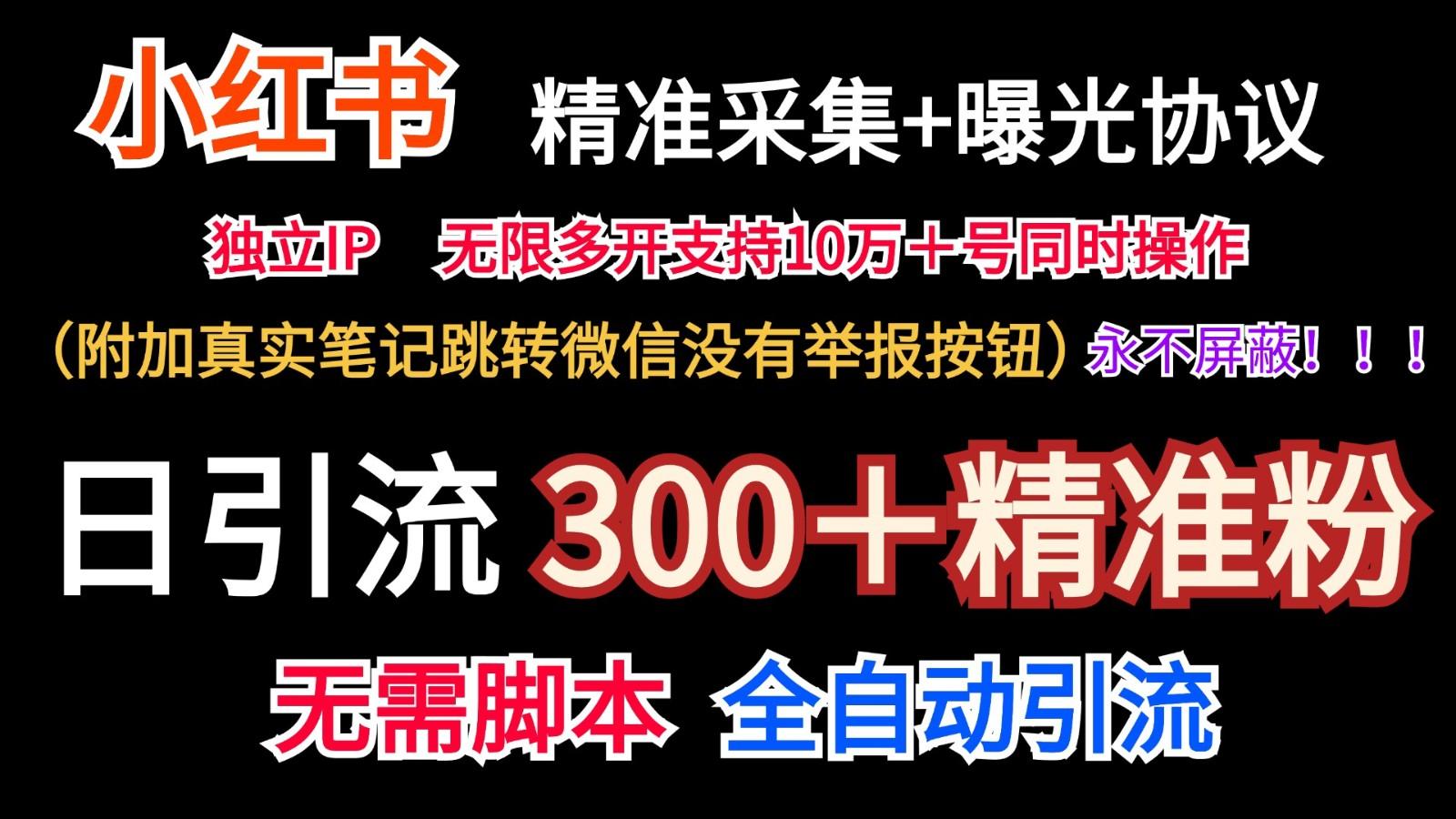 小红薯精准采集＋无限曝光＋真实笔记跳转微信，永不屏蔽(日引300＋精准粉)-蚂蚁汇资源分享项目网