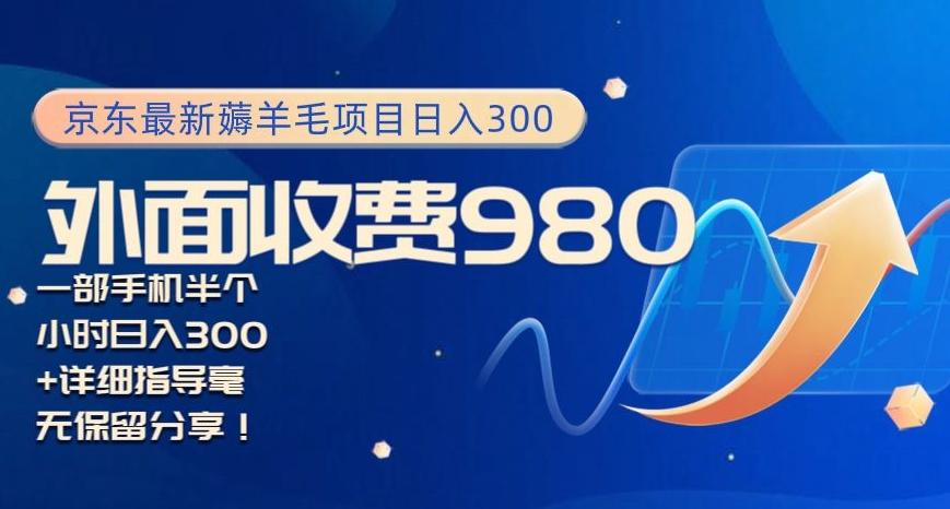 京东最新薅羊毛项目小白怎么做到日入300+一部手机半小时搞定-蚂蚁汇资源分享项目网