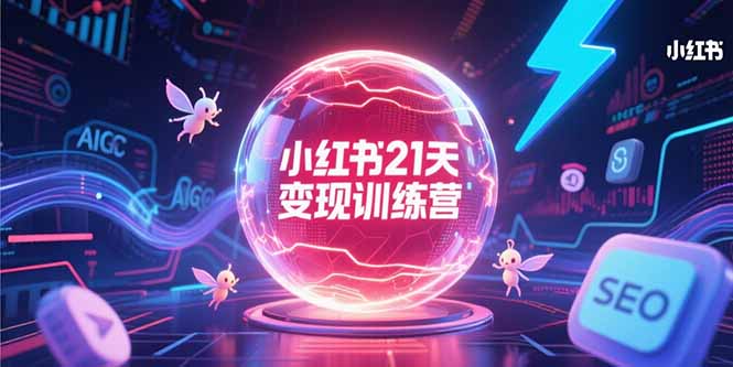 小红书21天变现训练营，AIGC工具高效应用，SEO优化核心技巧-蚂蚁汇资源分享项目网
