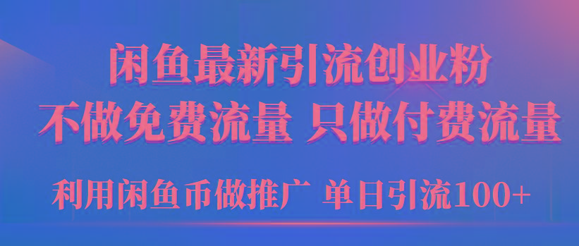 (9584期)2024年闲鱼币推广引流创业粉，不做免费流量，只做付费流量，单日引流100+-蚂蚁汇资源分享项目网