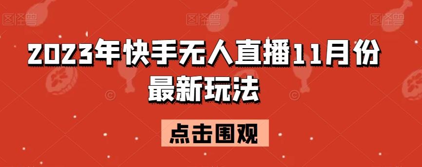 2023年快手无人直播11月份最新玩法-蚂蚁汇资源分享项目网